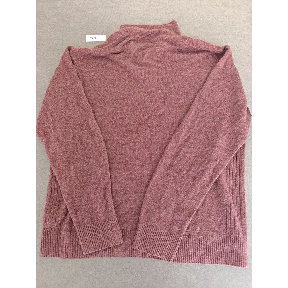 U.S. Polo Assn. Mens Quarter Zip Sweater XL Burgundy Knit Pullover Mock Neck